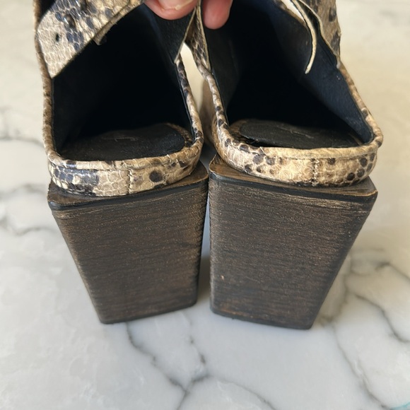 Free People Silver Storm Python Snake Slingback boot - Picture 5 of 6